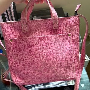 Portland Leather - Brand new mini bubblegum zip crossbody tote